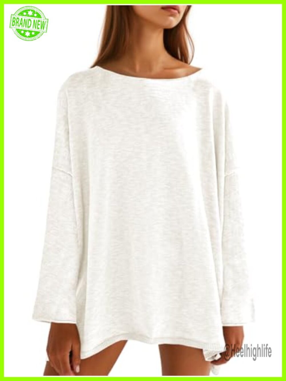 Oversized Long Sleeve Knitted Tunic Sweater